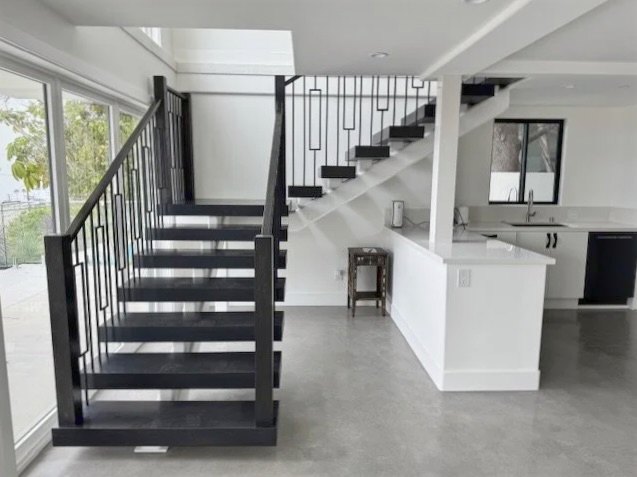 The stair, and the island