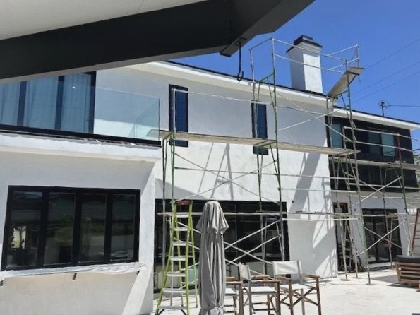 The rear, in scaffold