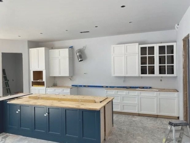 The kitchen going in