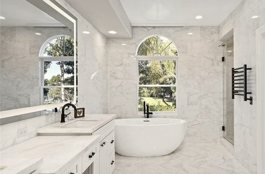 Marble, and the joints you are not supposed to notice