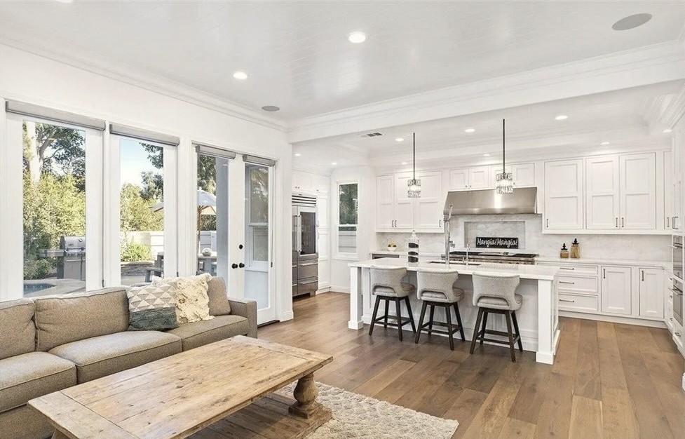 Kitchen into family room